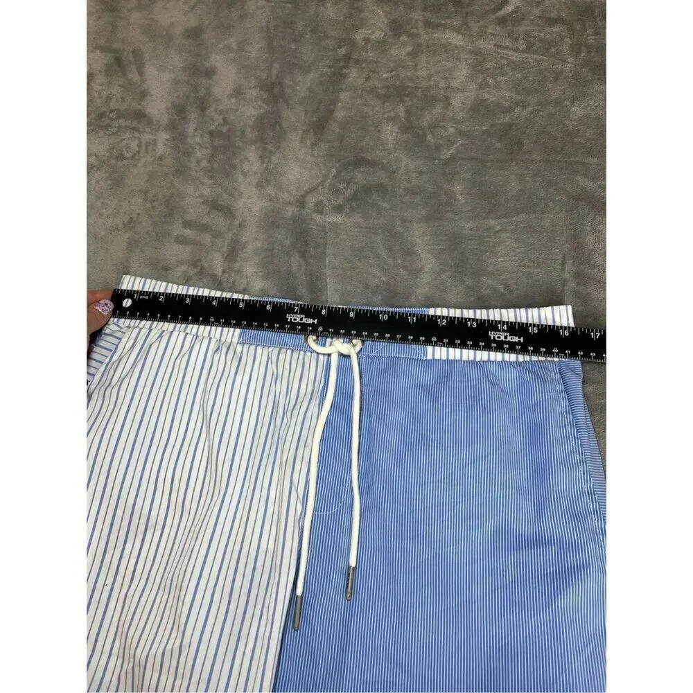 Revolve SER.O.YA Board Shorts Mens Medium Blue Striped Ziggy Swim Trunks NWT